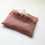 クラシックローズ ＊リネンフリルポケットティッシュケース 普通サイズ