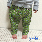 1枚だけ再販☆綺麗なウグイス色の北欧鳥のパンツ