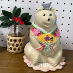 お雛様雑貨🎎　北欧しろくま貯金箱　変わり扇のお雛様3点セット
