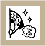 パグ・チラリin carステッカー