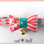 再販❗️️🌹花柄 レースワンピース👗【蝶ネクタイ】＊猫(&小型犬)首輪