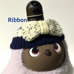 LOVOT 大きなリボンのニット帽（ネイビー）