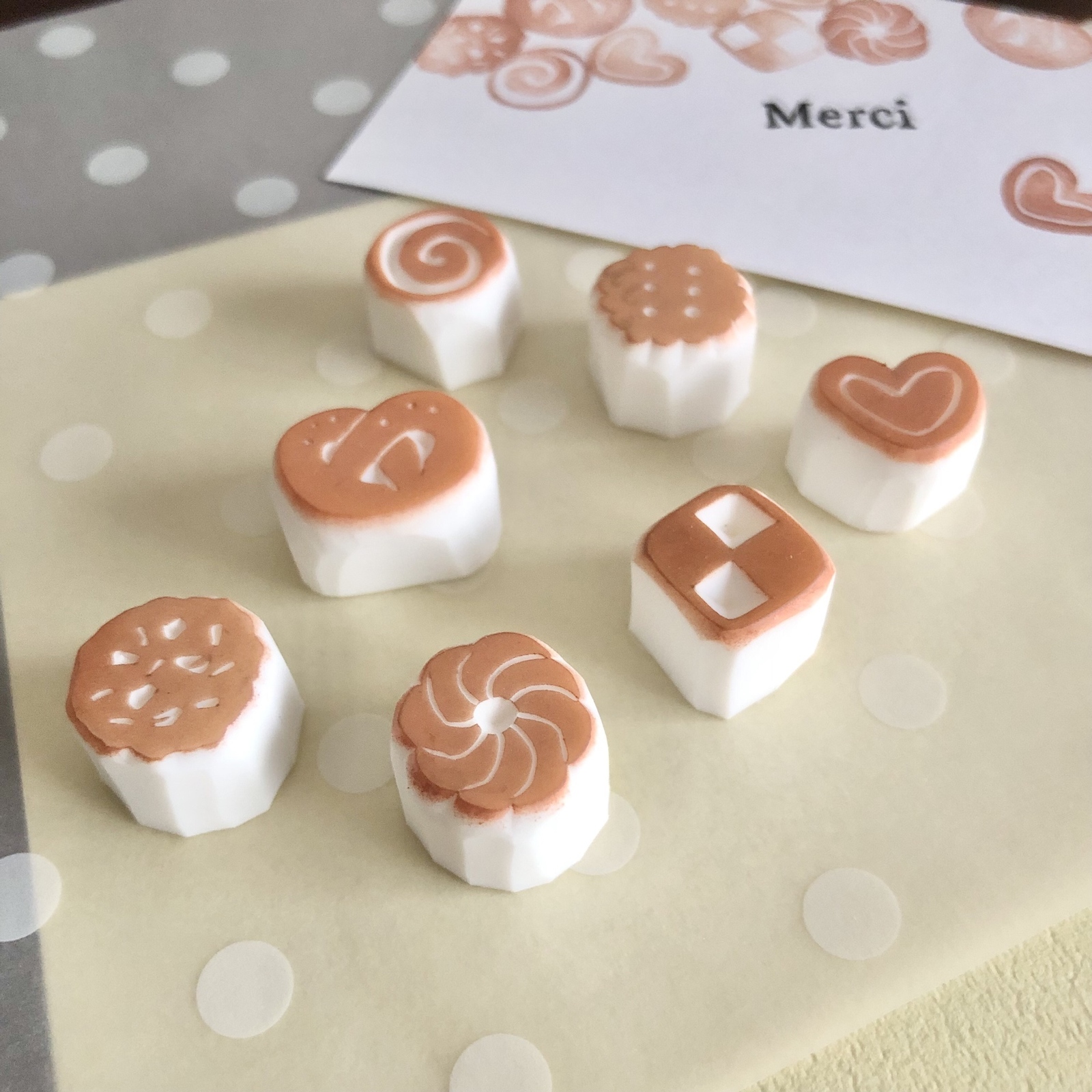 消しゴムはんこNo.344 ちびうさとクッキー 消しゴムはんこNo.344 ちびうさとクッキー