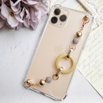 134. キーリングハンガー　スマホケース　iPhoneケース　ストラップ　全機種　スマホチェーン　スマホリング　キーリング　キーリングチェーン　Androidケース　ブラック　シルバー