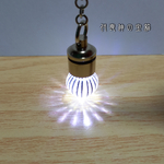 小さな銀のソケットランプ★白色LED・12mmシルバーライン★極小ボタン電池AG1（LR621）×3個内蔵、配線不要、電池交換可能★光るミニチュア★裸電球・LEDライト1灯・ドールハウス