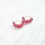 14kgf*multicolored Quartz pierced earring / earring PNK