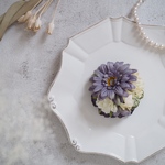 ガーベラのコサージュ * purple gray*