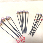 【３サイズ♪１０本セット】一粒ピンクパールピン☆