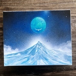 「空より向こう Beyond the sky」 キャンバスパネル風景画 F3号