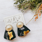 新作！人気シリーズ◆yellow flowerインド刺繍ピアス/イヤリング3◆