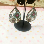 再販×9★お花の透かし(水色×白)(ฅ´ω`ฅ)ピアス