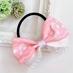 音符柄フリルヘアゴム　発表会　フォーマル　ピンク　プレゼント　女の子