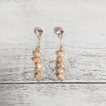 春ピアス新作   シールピアス   淡水パール（ピンク）