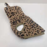 フレブルM レオパードボア タンクトップ 耳付きフーディー  犬服 ベージュ