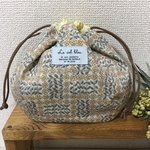 しじみ巾着 リバティ スリーピングローズ イエロー