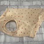 さくらんぼ柄ワッフルニットタンクトップ犬服