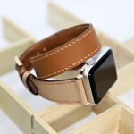 【受注製作】高級革使用Apple Watch 2重巻きタイプ　レザーベルト レザー バンド　時計ベルト DLO3