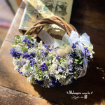 ひと足早い春花✨デルフィニウム　ナチュラルハーフリース19cm