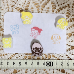 ☆ryomamaはんこ☆ 持ち手なし　消しゴムはんこ　セミオーダーお名前はんこ（ひらがな・カタカナ・アルファベット)   