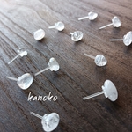樹脂 ヒマラヤ水晶の一粒ピアス