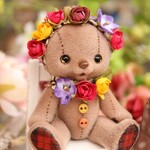 ハニーベア・カスタム・薔薇のアーチ（ココア・ミモザ）