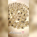 バラプリントが可愛い♪未貫通　パール　２０個８ｍｍ　　　Pearl16