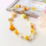 ◇マスタードイエローのロングネックレス