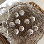 【受注製作】2個set かすみ草 リバティリボン 刺繍 ヘアゴム (ピアス イヤリング 変更可)