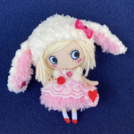 イーマリーちゃん　イアンヌちゃん　たれ耳ウサギコーデセット（オフホワイト×ピンク）