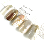 Jurtom1  356 ネイルチップ/和柄ホワイトネイル/成人式/ブライダル/卒業式/着物ネイル