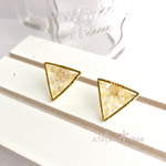 【期間限定送料無料】三角クラッシュシェルピアス