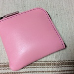 牛革可愛いピンクの小出し使いの財布:ピンク