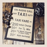 ハガキサイズ『TAXI』ステンシルシート【送料無料】