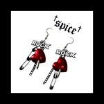 【ROCKなキルハートのピアス イヤリング。】ハート チェーン  ホラー 病みかわいい ゴシック かっこいい シンプル ロック パンク 個性的 派手 闇 レッド メンヘラ 
