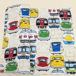 ランチクロス／ランチョンマット／給食ナフキン／電車・新幹線／オフホワイト