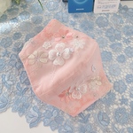 🌸🆕 抗菌クレンゼを2枚重ね  刺繍マスク オールシーズン　マスク 三層マスク　小池百合子　小池知事　おしゃれマスク　インナーマスク　マスクカバー　立体　オーダーメイド