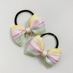 🌈レインボーリボンのツインリボン🌈 2点1セット ヘアゴム
