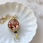 華やかローズ　コーリールキーホルダー