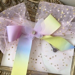 再販⭐️ゆめかわりぼん♡大人気♡ビッグリボン♡入園入学♡プチギフト♡蝶々♡チュールピンク💕レインボーカラー♡発表会♡キッズリボンヘアゴム
