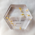 akari1924様専用🎈金箔×アシンメトリー　ガラスケースリングピロー