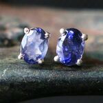 天然石＊アイオライト　ピアス＊スタッド　SV