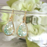 《送料無料》green☆yellowドロップピアス