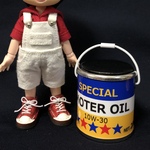 ♡【オイル缶スツール　青】モデルはオビツ11 