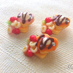 ハートのフルーツパンケーキ ストラップ