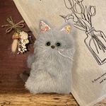 保護猫チャリティぬいぐるみ【グレ子さん】