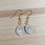 手作りガラス　とんぼ玉　虹うさぎ　ピアス