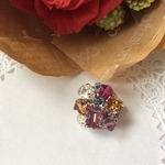 swarovski～小花ブローチ