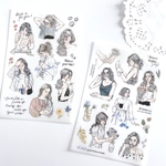 海外転写シール 台湾 pion ＊sketch girls＊ 2枚入 [S046]
