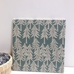 【専用・送料無料】land theater　ファブリックパネル・30cm（moss green × light beige）