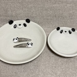 e様オーダー　パンダちゃん髪留め&陶器セット🐼